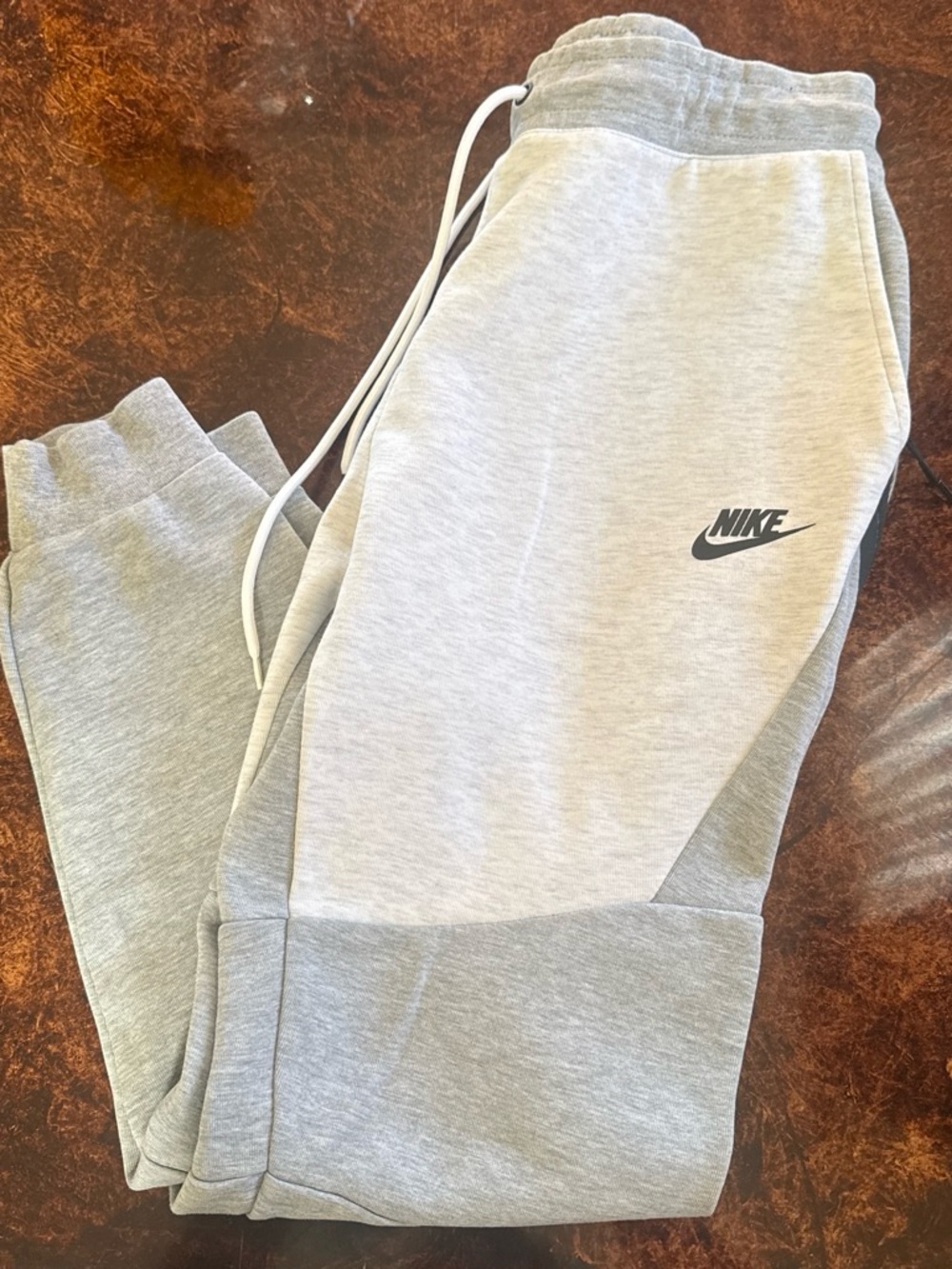 Gray Nike-Tech Two-Tone Men's Fleece Joggers